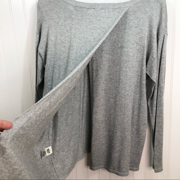 Vince Camuto Split Back Sweater Grey Sz M - Picture 4 of 13
